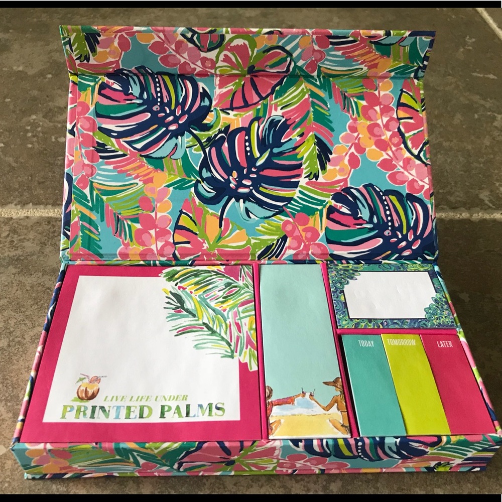 Lilly Pulitzer Stationary/Sticky Note Set